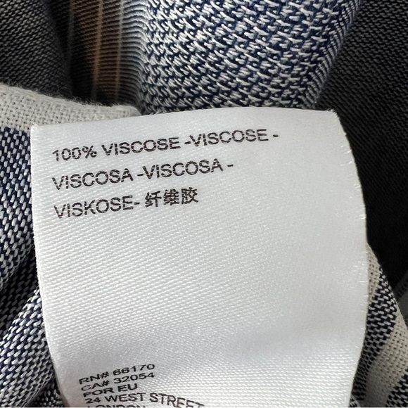 Anthropologie Maeve Blue Striped Button From Shirt - Picture 6 of 6